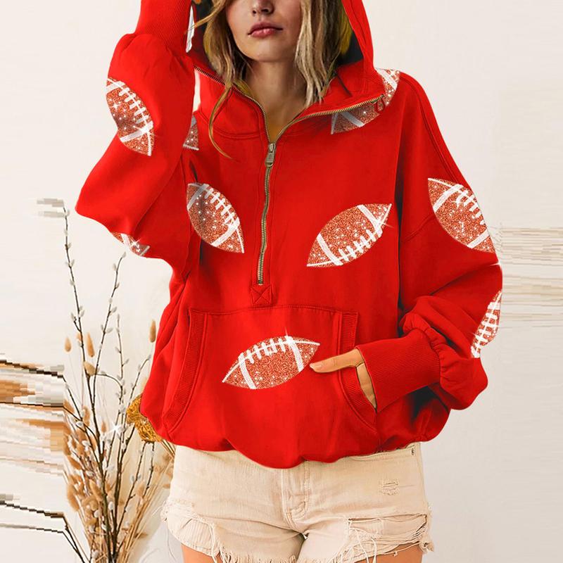 đ„âGlam Kickoffâ Long Sleeve Zip Hoodie