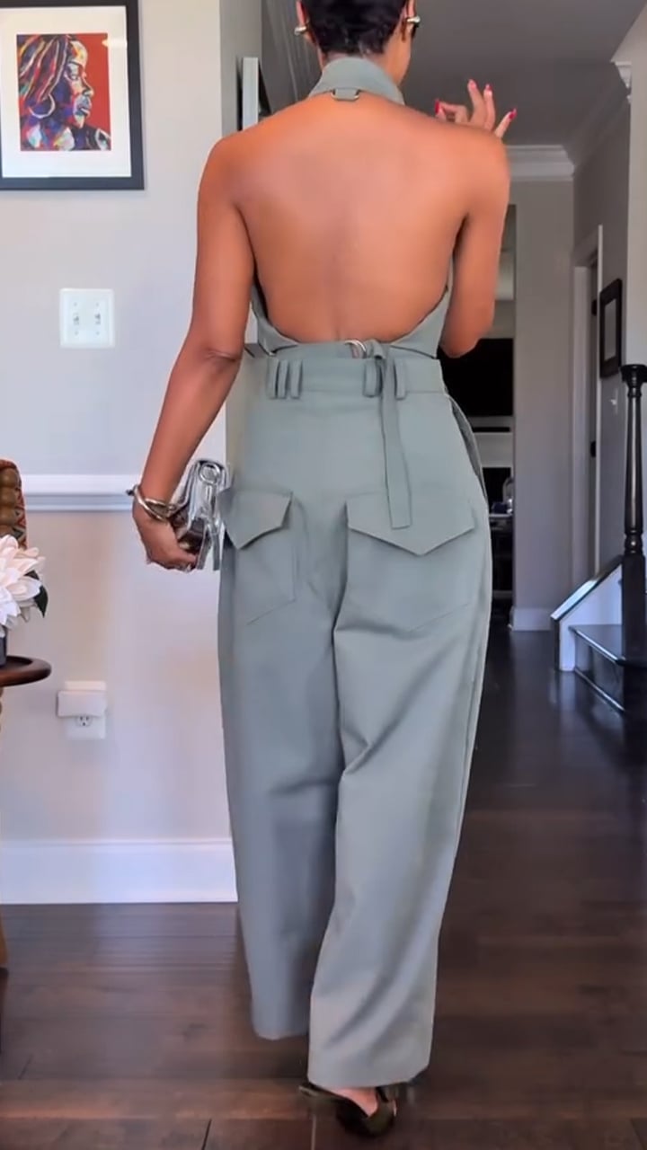 Women's Halter Neck Cotton & Linen Sleeveless Casual Suit π