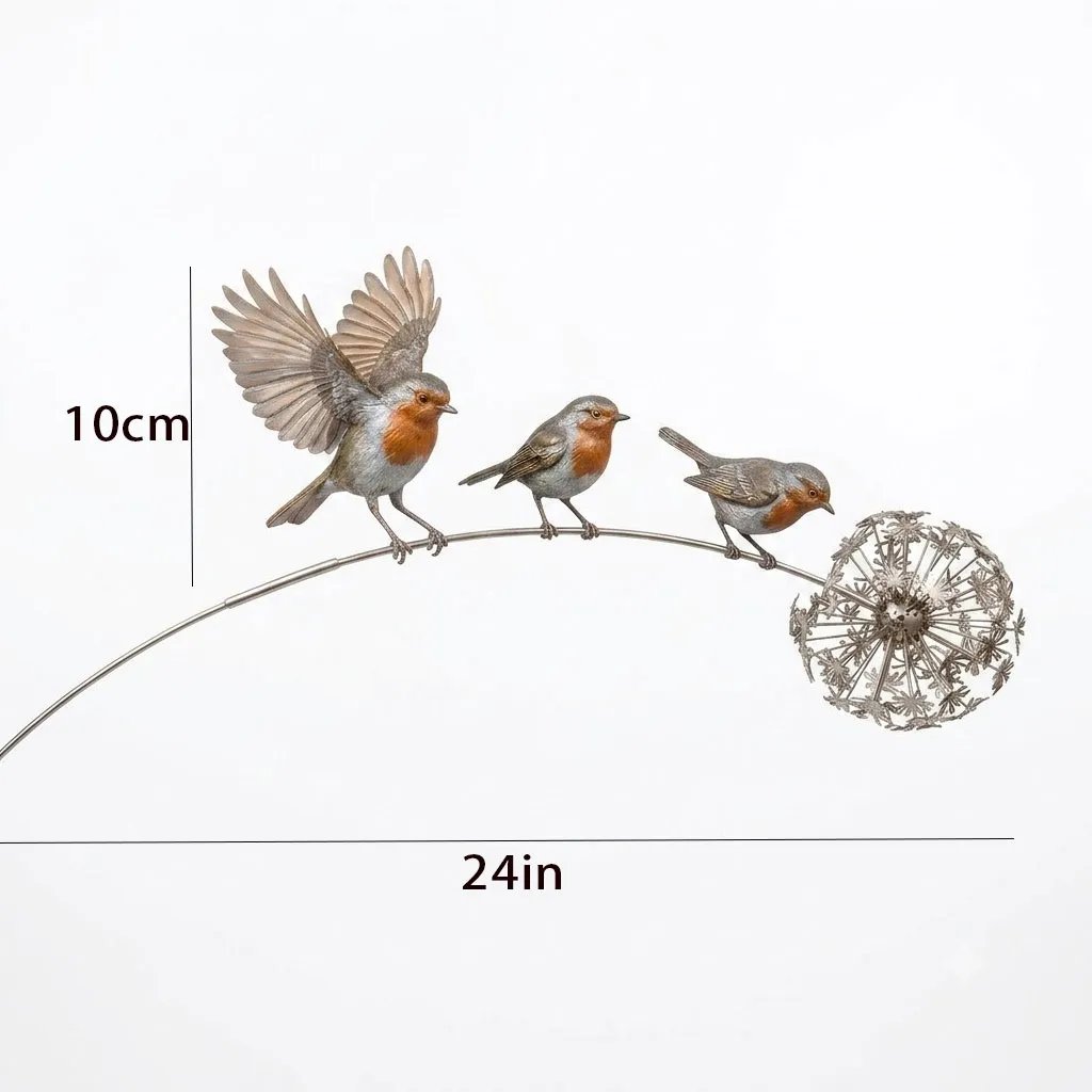 🕊️Robin Garden Stake 🤍- Family is Nearby Garden Decoration