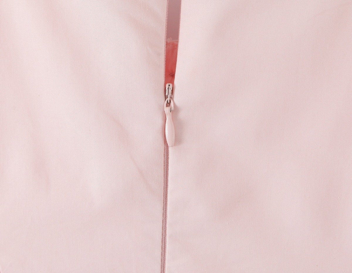 Pink Stretch Cotton Mini Dress with Tulle Lining & Bow Straps