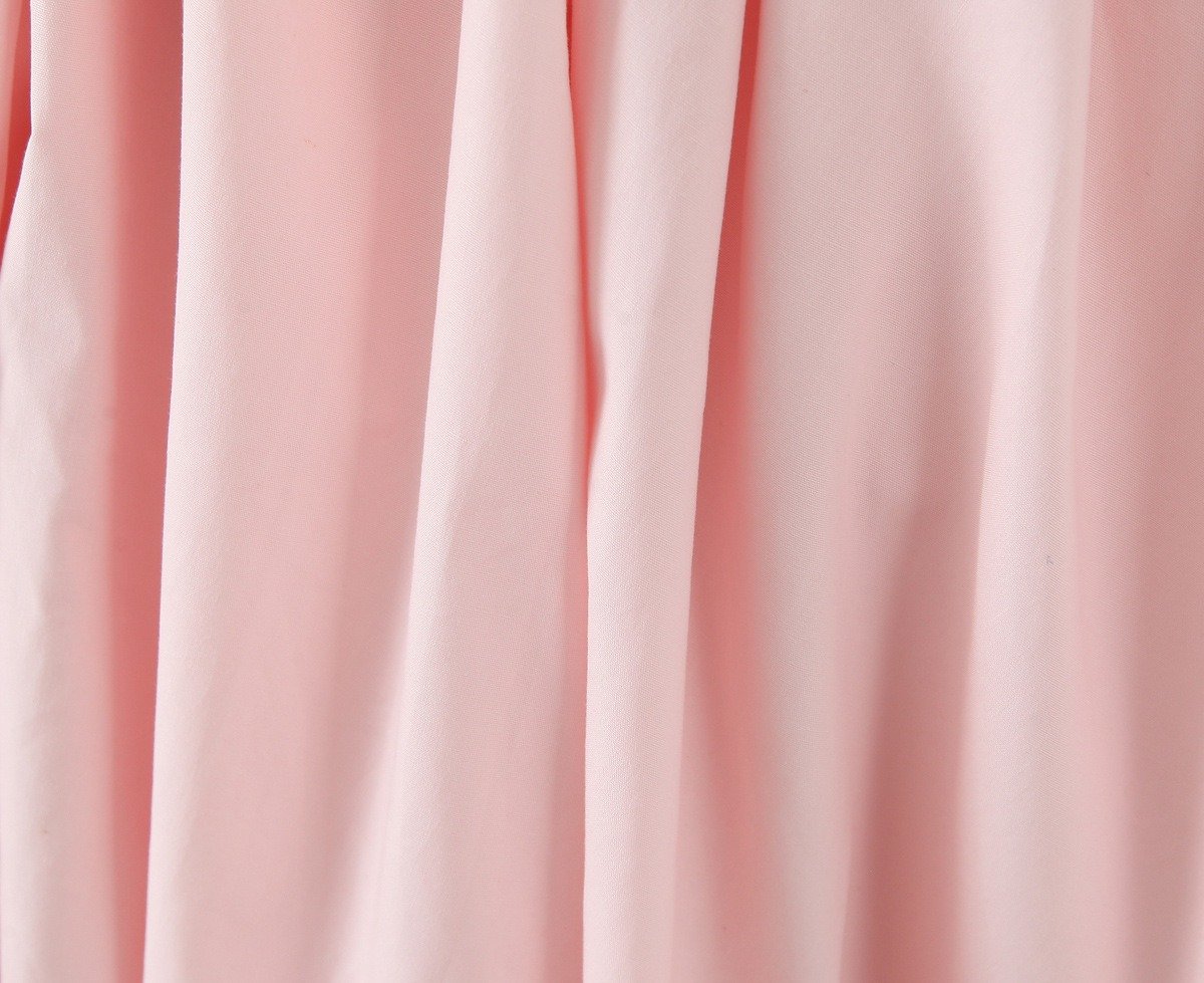 Pink Stretch Cotton Mini Dress with Tulle Lining & Bow Straps
