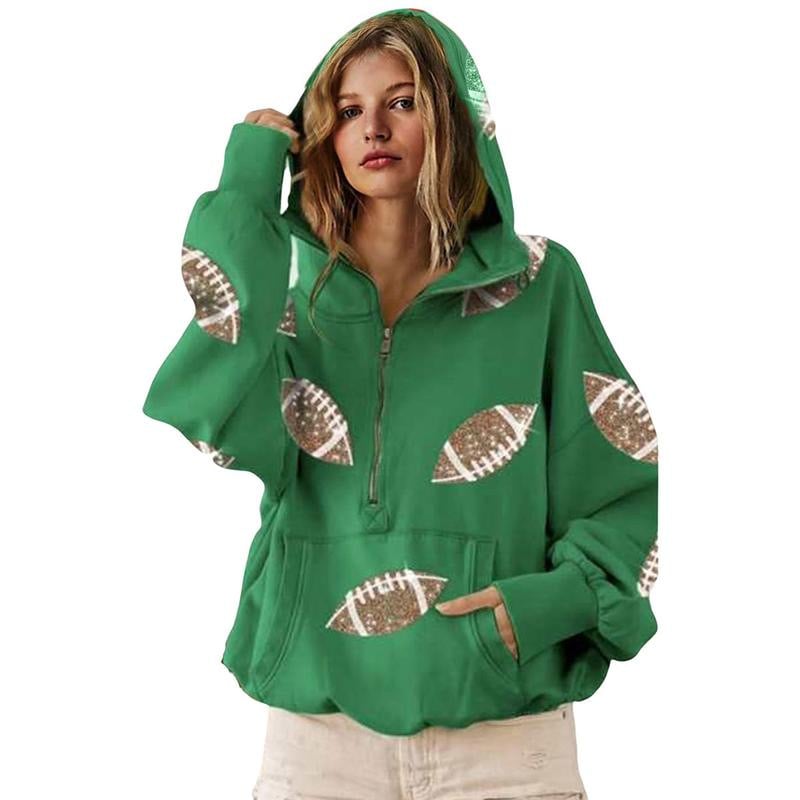 đ„âGlam Kickoffâ Long Sleeve Zip Hoodie