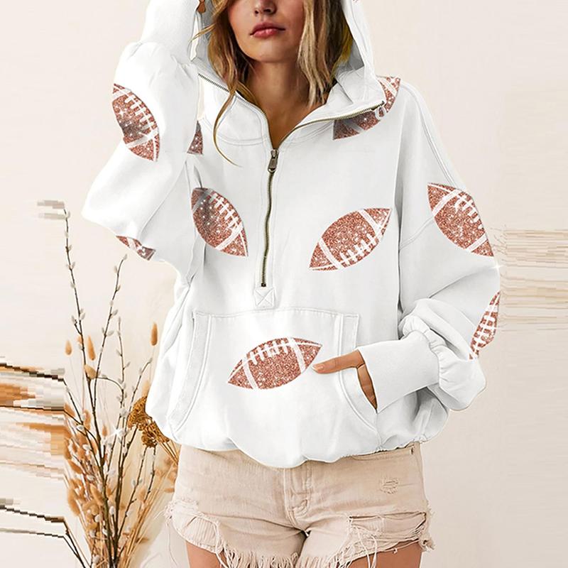 đ„âGlam Kickoffâ Long Sleeve Zip Hoodie