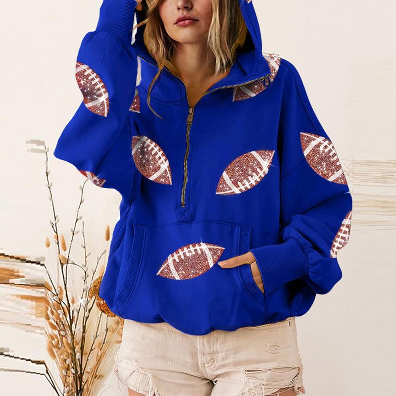 đ„âGlam Kickoffâ Long Sleeve Zip Hoodie