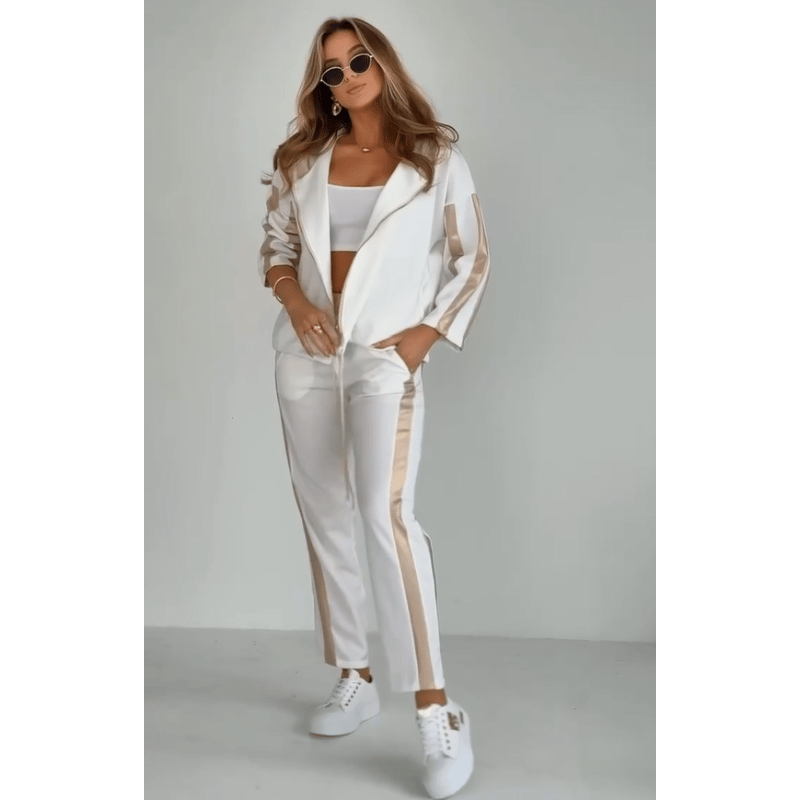 Women's leisure suit with striped hood and drawstring 🌺 Buy 2 and get free shipping