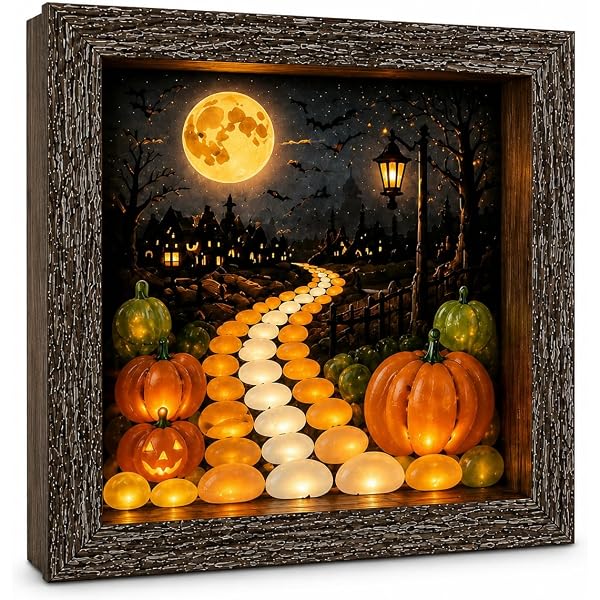 💡DIY 3D Light-Up Halloween Shadow Box Kit🎃