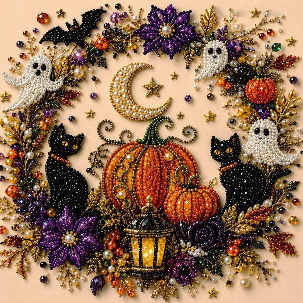 🎃👻Halloween Ghost Pearl Art DIY Kit