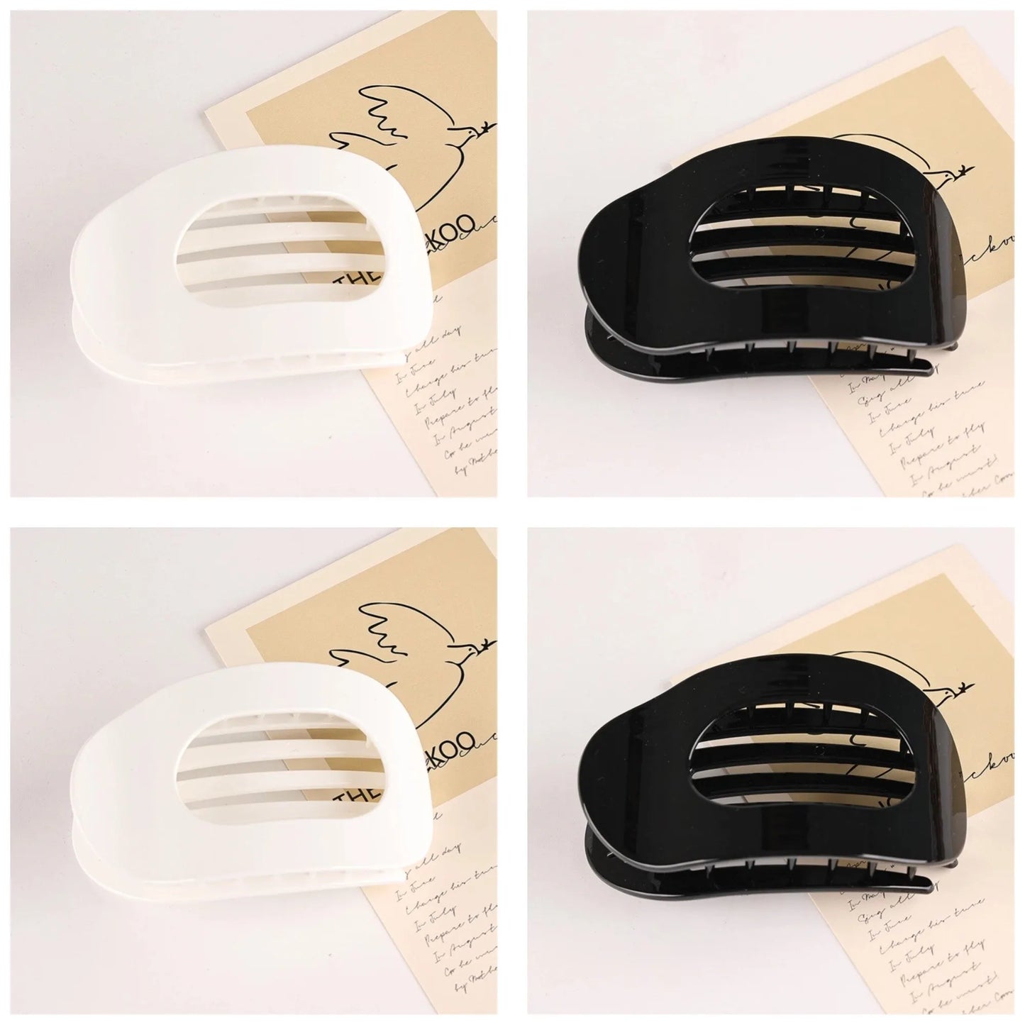 💕The perfect Mother's Day gift🌹Solid Color Hair Clip (4 pieces)