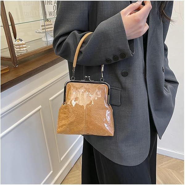 Women's Leather Kiss Buckle Crossbody/Shoulder Bag