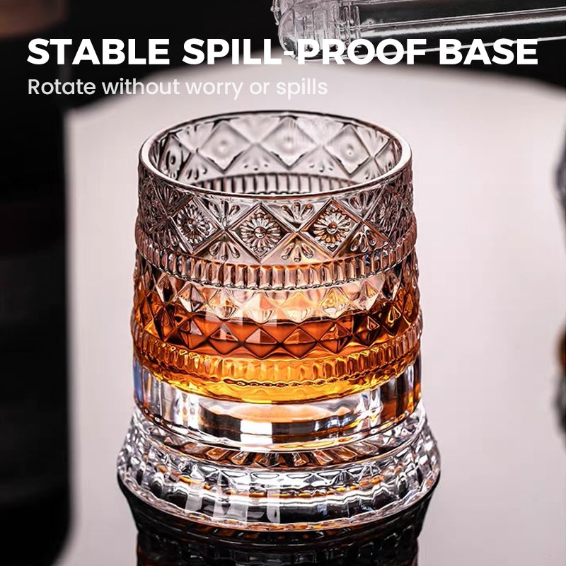 360° Rotating Whiskey Glass Tumbler🍺