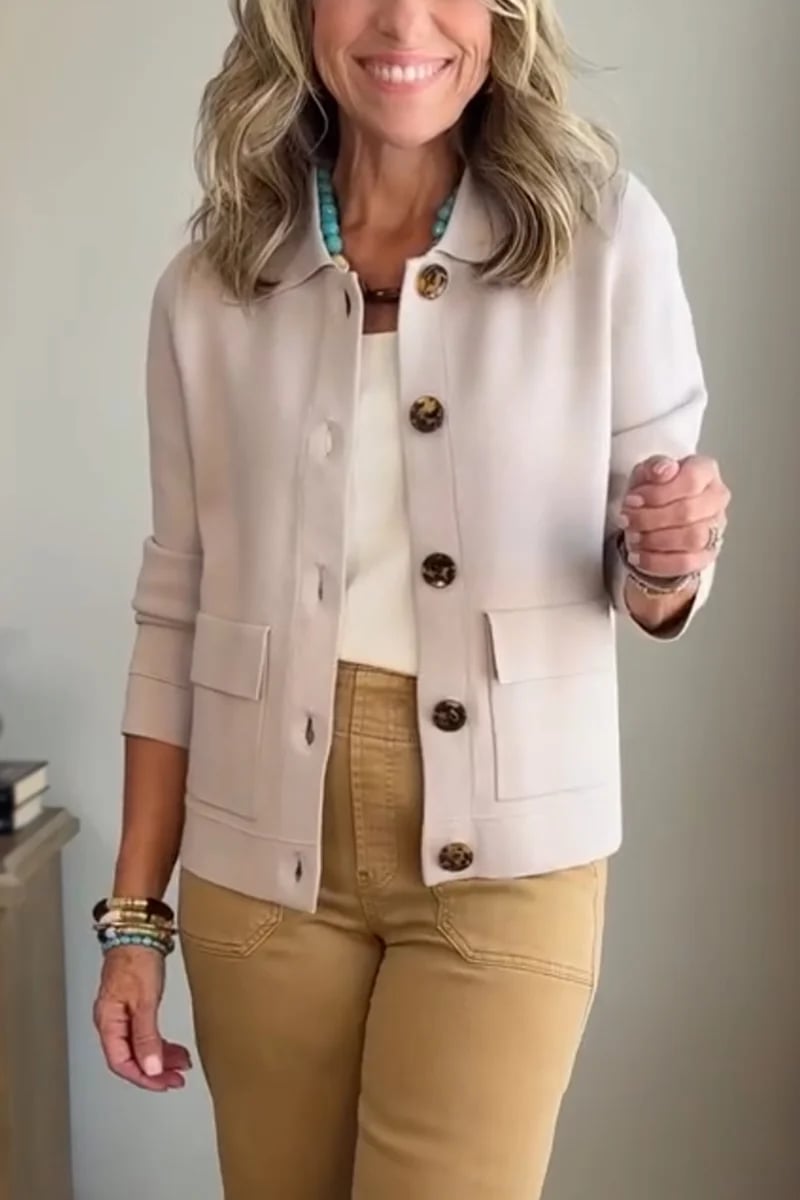 Women's Lapel Pocket Jacket