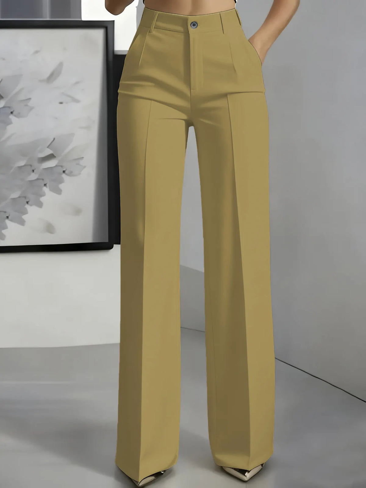 🎉🎉New high-waisted, straight-leg, minimalist suit pants