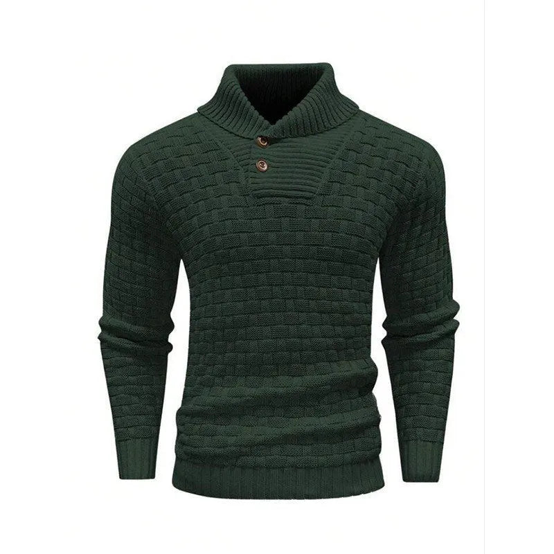 💜Men's sweater with structured stand-up collar