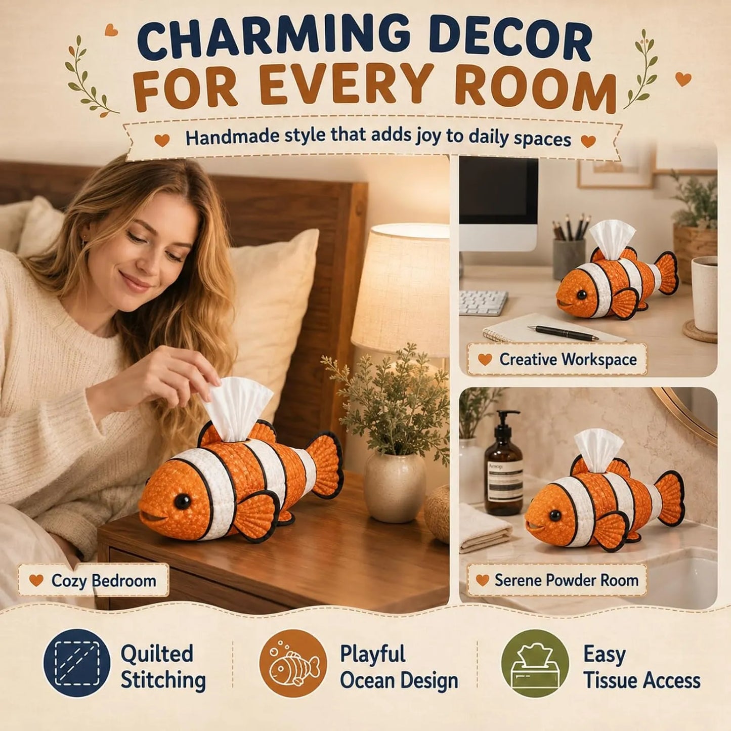 ⚡New Arrival🧵DIY Animal-Themed Patchwork-Style Tissue Box Kit