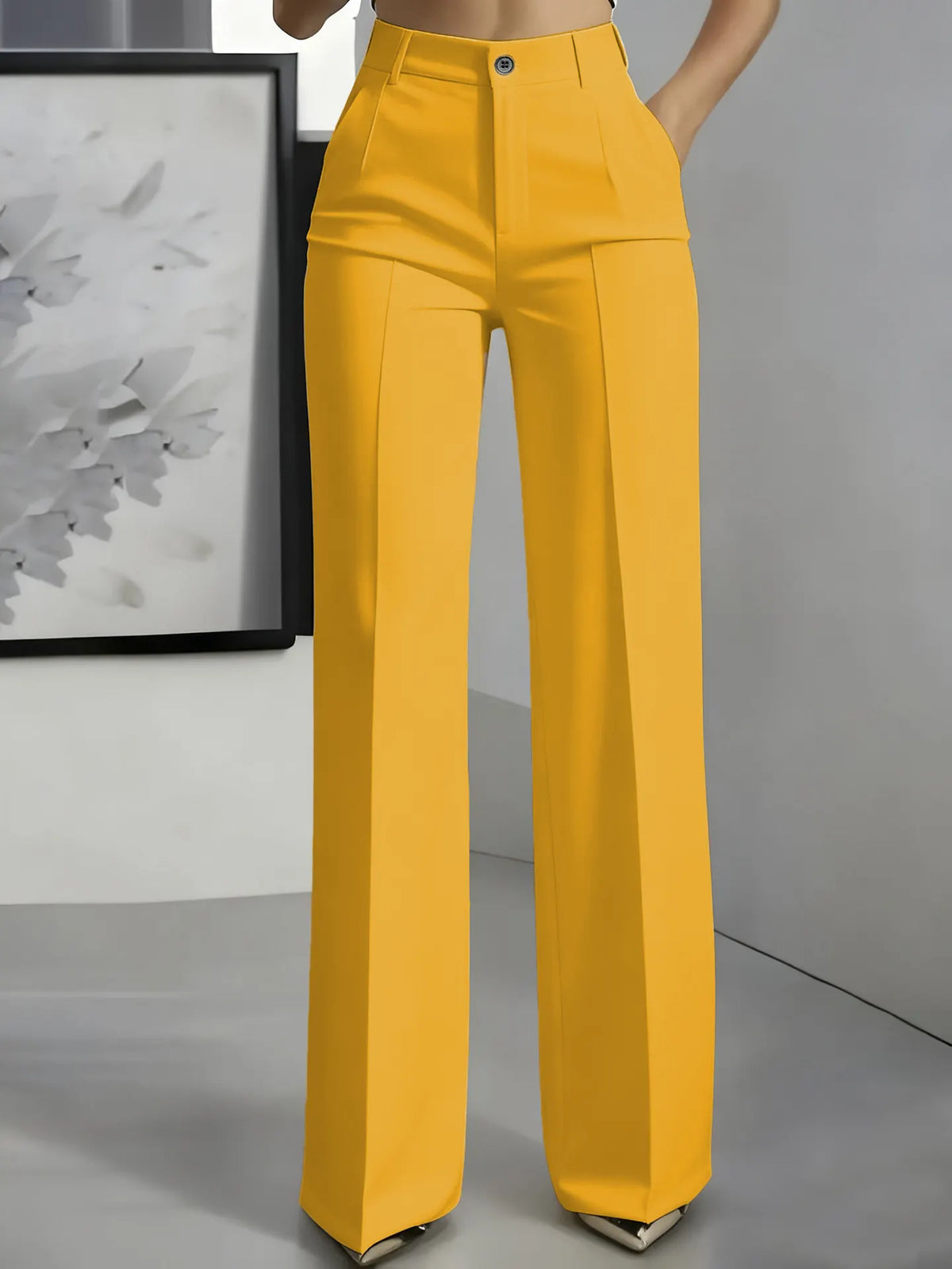 🎉🎉New high-waisted, straight-leg, minimalist suit pants
