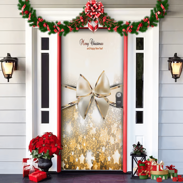 Christmas and Halloween front door decoration