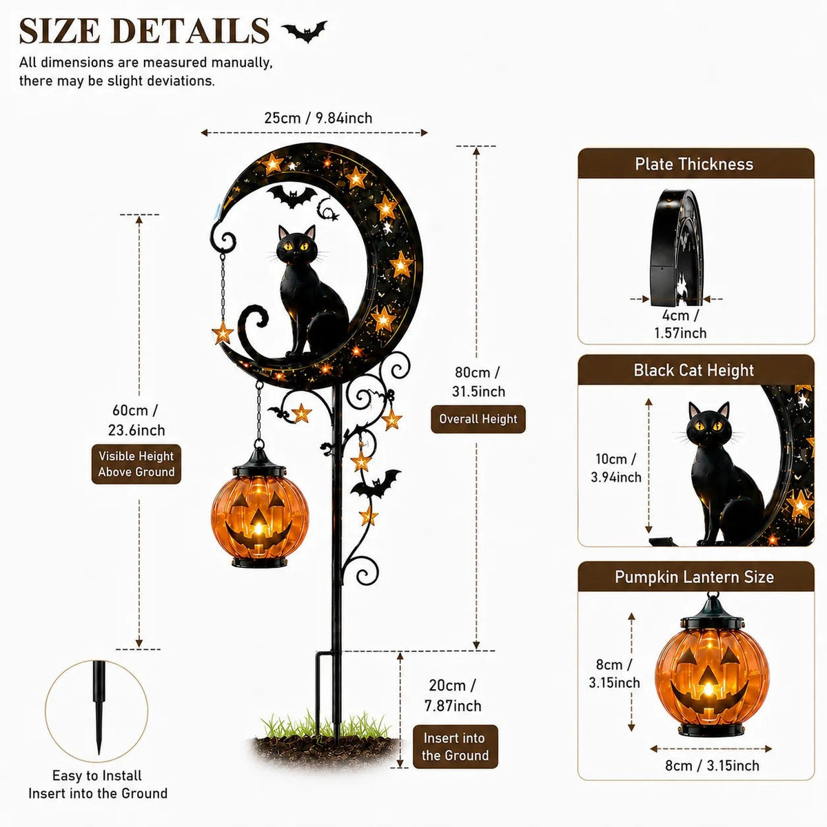 🎃 Halloween Early Bird Sale 🎃Pumpkin Moon Garden Stake Light