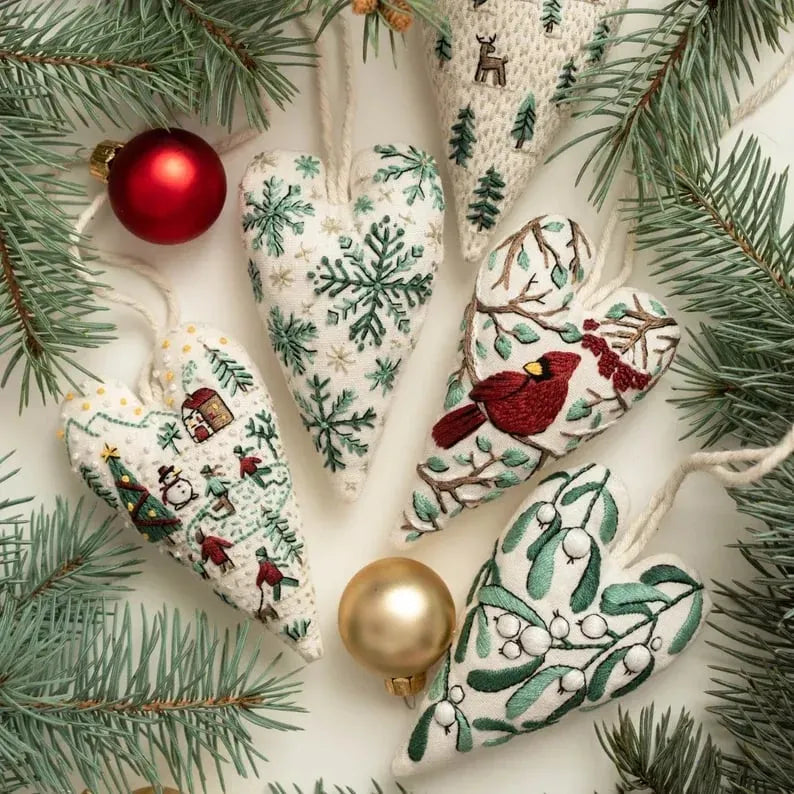 🎄Pre-Christmas Shopping: DIY Heart-Shaped Hand-Embroidered Christ Figures🎅