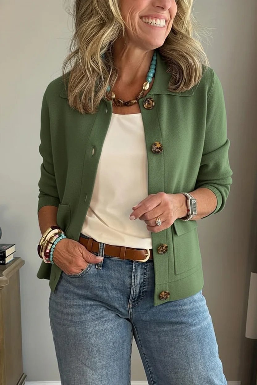 Women's Lapel Pocket Jacket