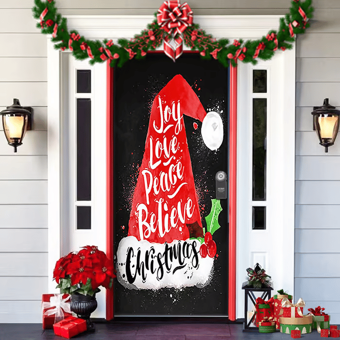 Christmas and Halloween front door decoration