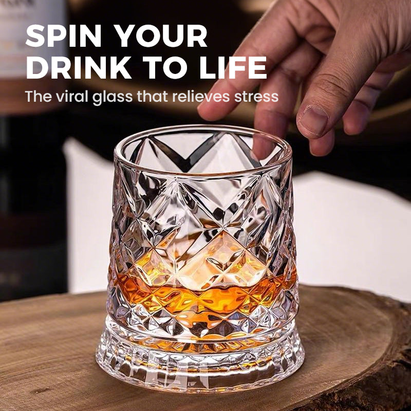 360° Rotating Whiskey Glass Tumbler🍺