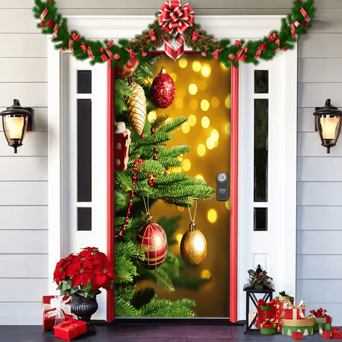 Christmas and Halloween front door decoration
