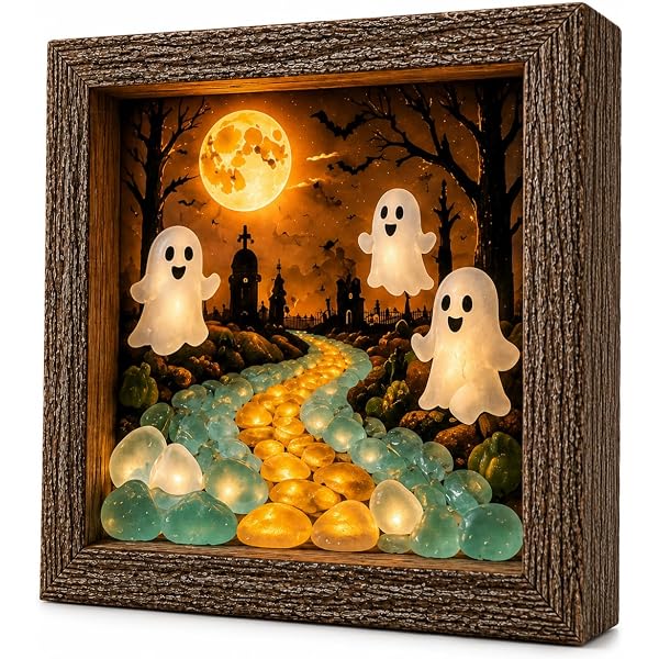 💡DIY 3D Light-Up Halloween Shadow Box Kit🎃