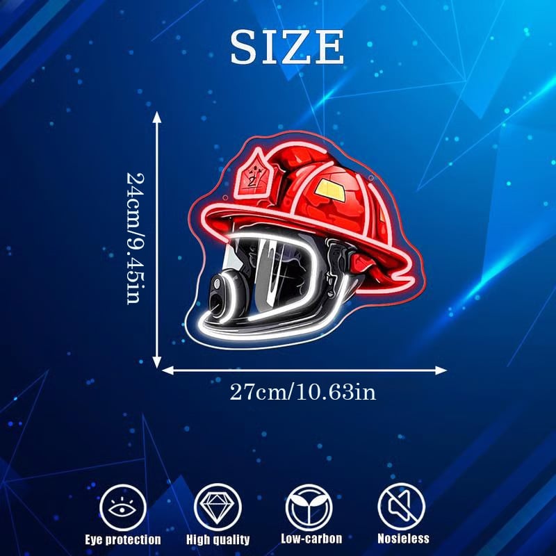 Firefighter Helmet Neon Sign Three-year free warranty