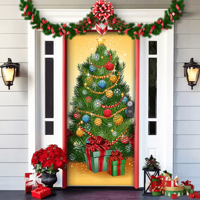 Christmas and Halloween front door decoration