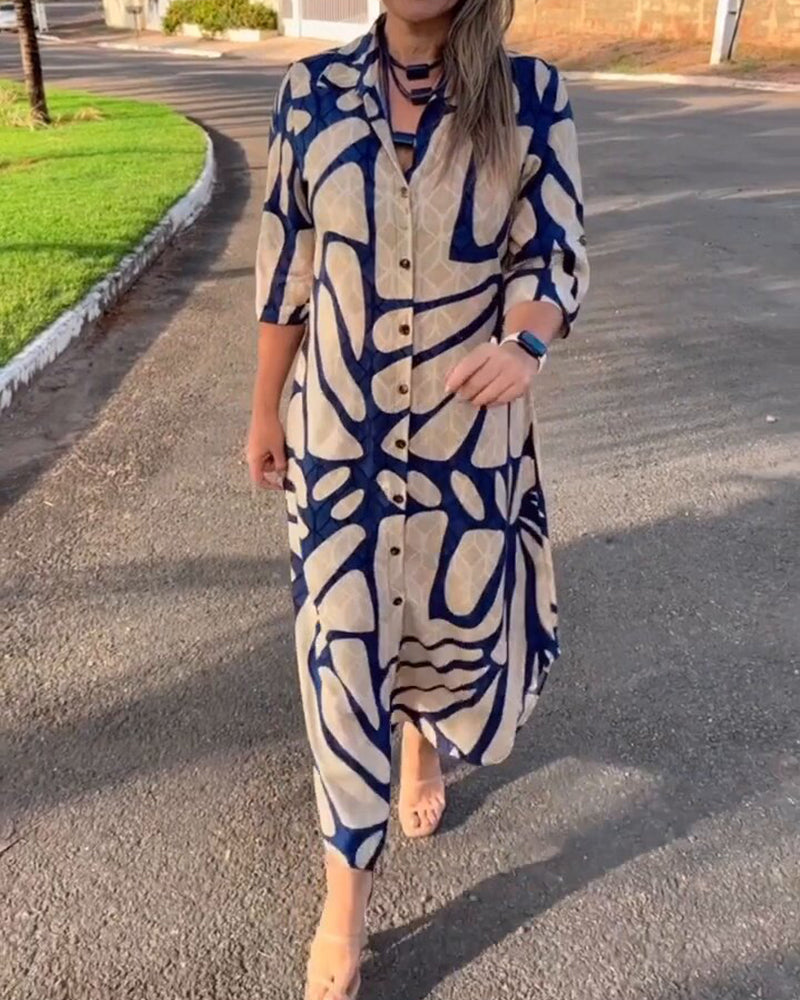🎉🔥LAST DAY 57% OFF🔥Fashion print shirt dress