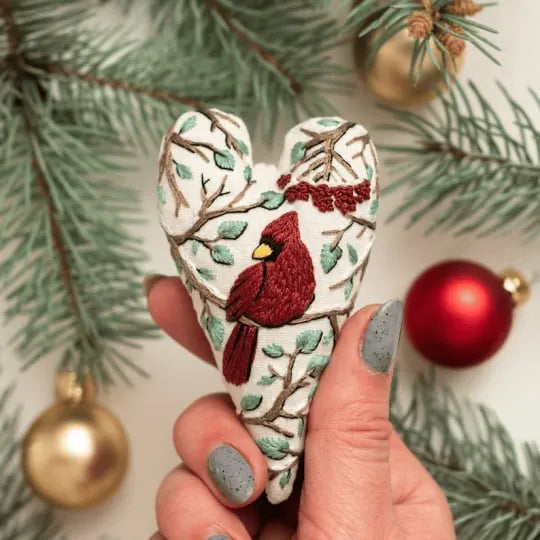 🎄Pre-Christmas Shopping: DIY Heart-Shaped Hand-Embroidered Christ Figures🎅