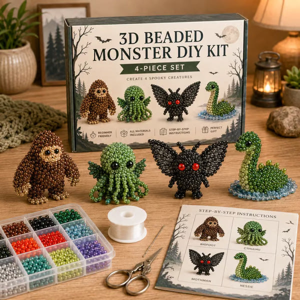 🦌Most Popular🧵Mini 3D Beaded Animal Craft Kit