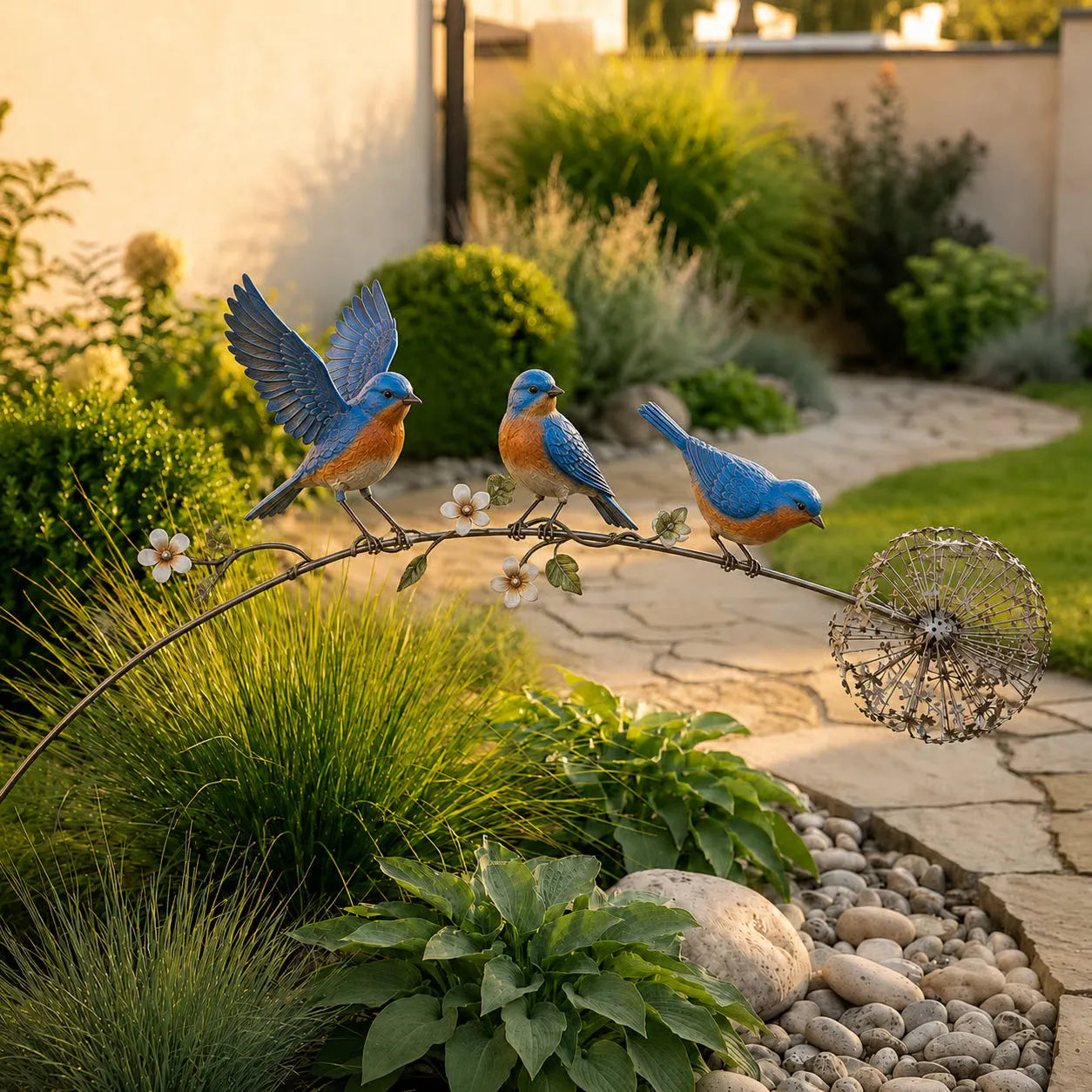 🕊️Robin Garden Stake 🤍- Family is Nearby Garden Decoration