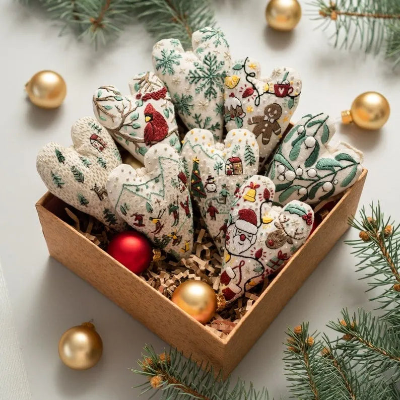 🎄Pre-Christmas Shopping: DIY Heart-Shaped Hand-Embroidered Christ Figures🎅