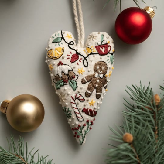 🎄Pre-Christmas Shopping: DIY Heart-Shaped Hand-Embroidered Christ Figures🎅