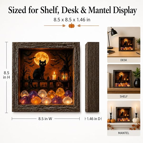 💡DIY 3D Light-Up Halloween Shadow Box Kit🎃
