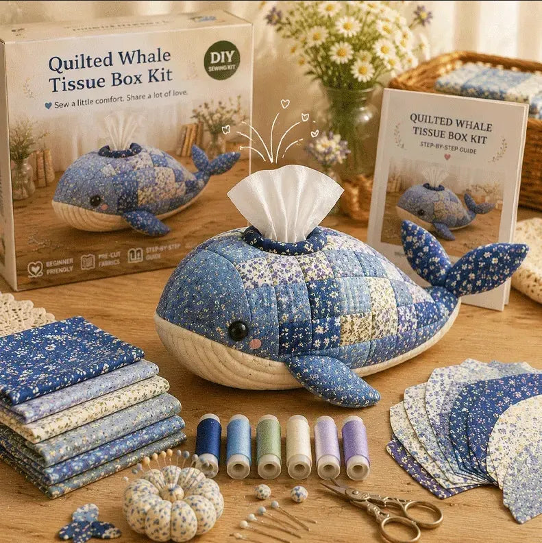 ⚡New Arrival🧵DIY Animal-Themed Patchwork-Style Tissue Box Kit