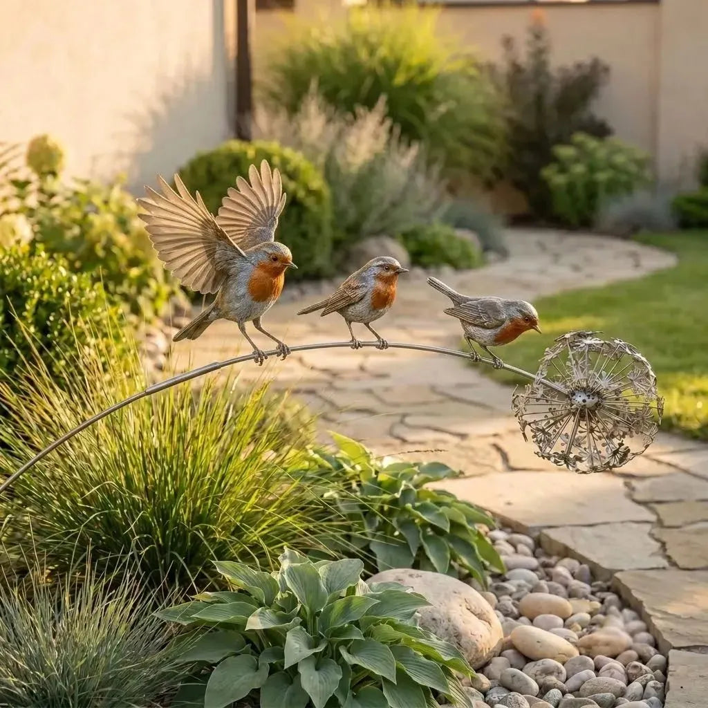 🕊️Robin Garden Stake 🤍- Family is Nearby Garden Decoration