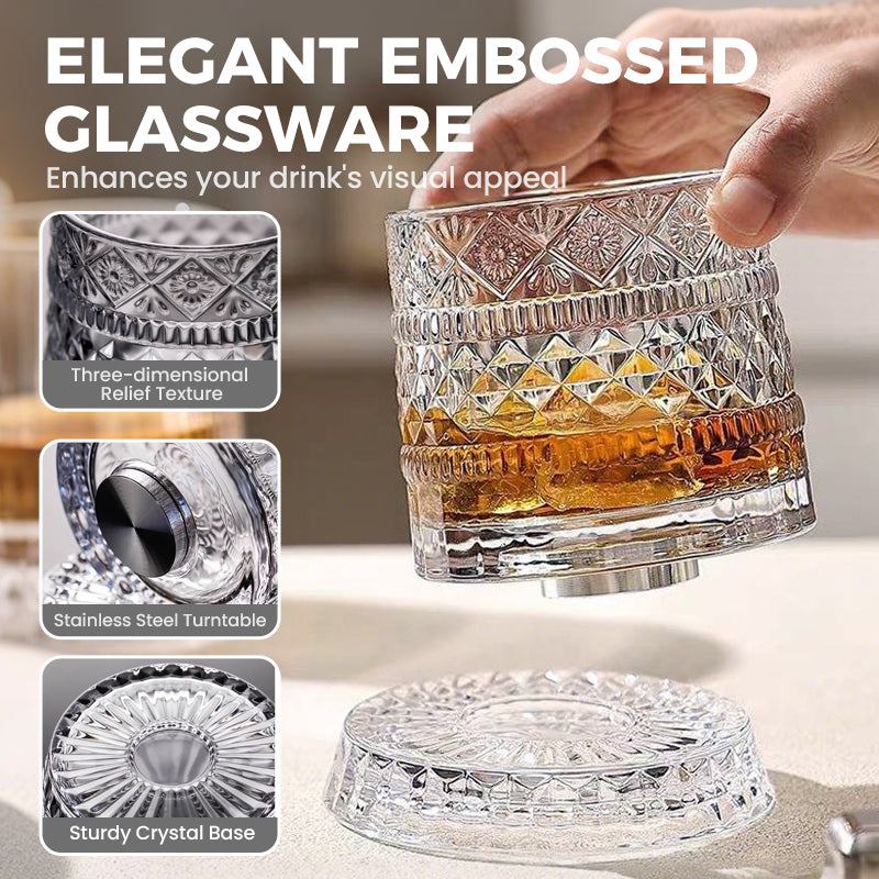 360° Rotating Whiskey Glass Tumbler🍺