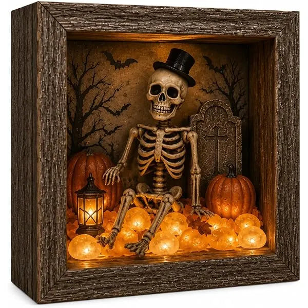 💡DIY 3D Light-Up Halloween Shadow Box Kit🎃