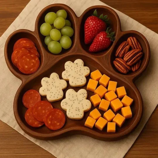 🍒Animal-shaped wooden divider platter