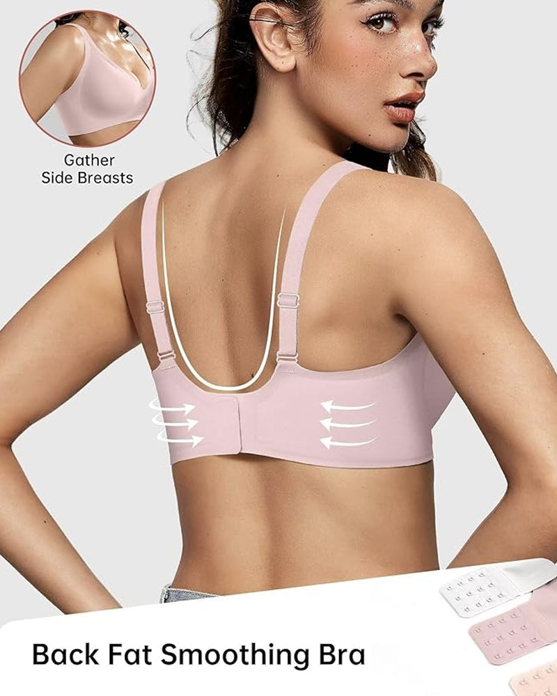 💕👙 Comfortable, seamless, deep V-neck, push-up bra without underwire