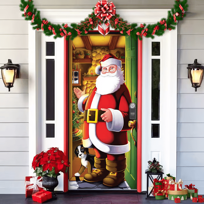 Christmas and Halloween front door decoration