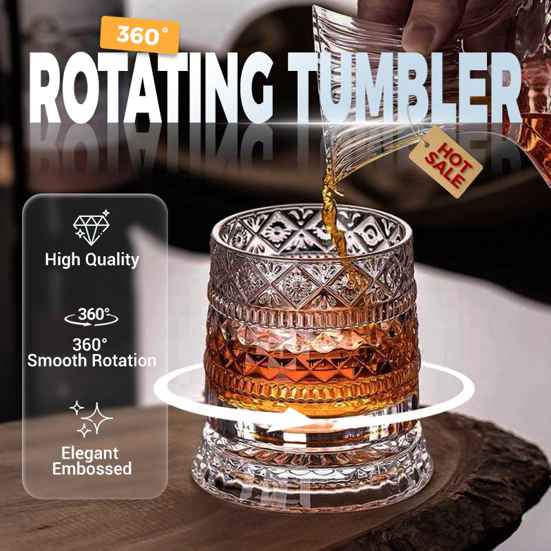 360° Rotating Whiskey Glass Tumbler🍺