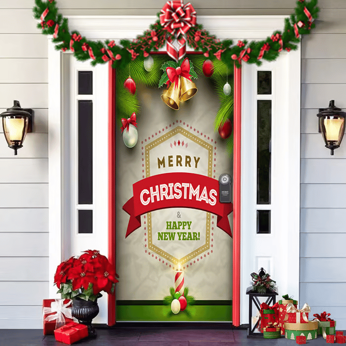 Christmas and Halloween front door decoration