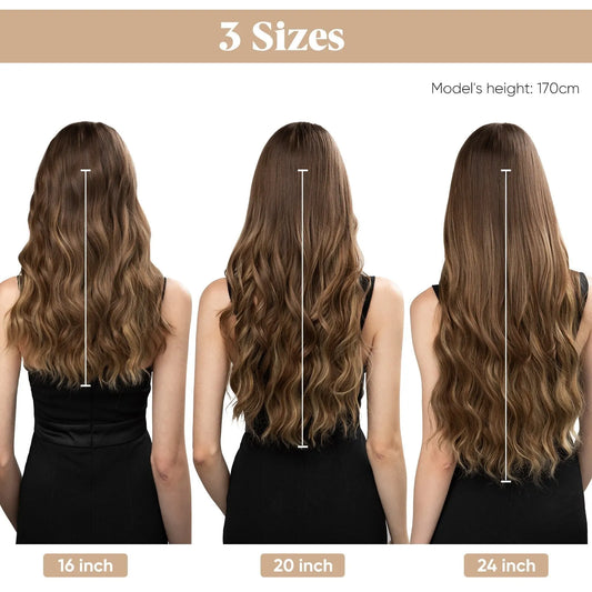 👸One-piece invisible wire hair extensions