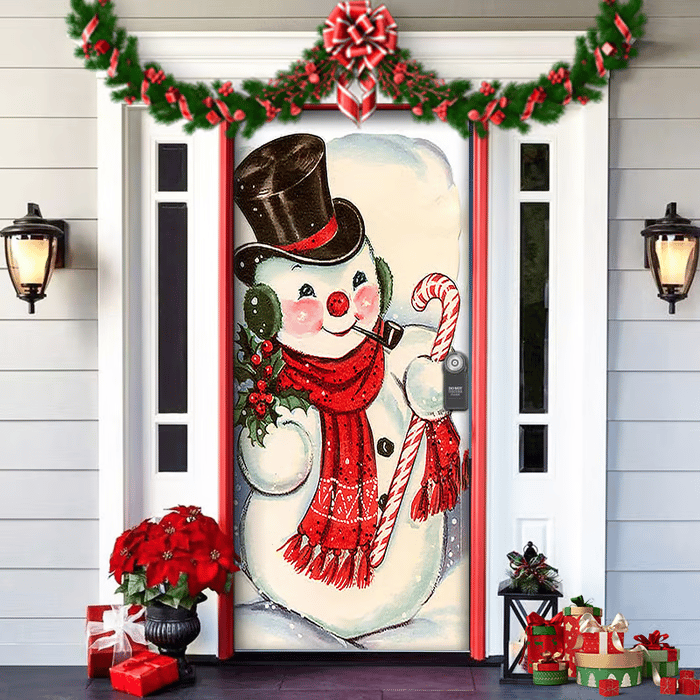 Christmas and Halloween front door decoration