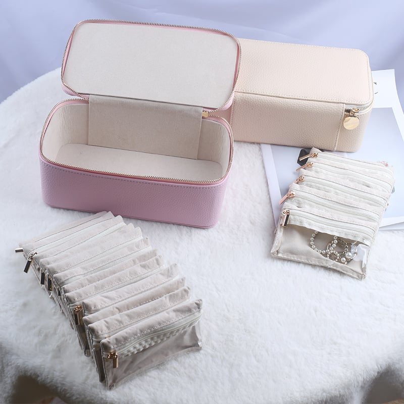 🎁 Portable Jewelry Box for Earrings Necklace Rings