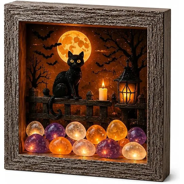 💡DIY 3D Light-Up Halloween Shadow Box Kit🎃