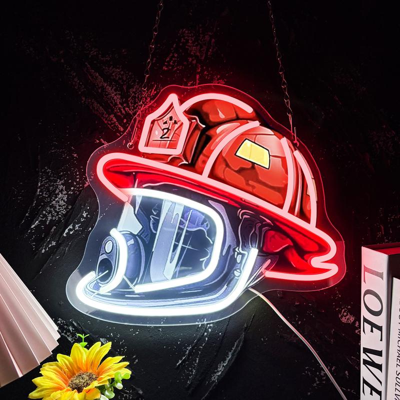 Firefighter Helmet Neon Sign Three-year free warranty